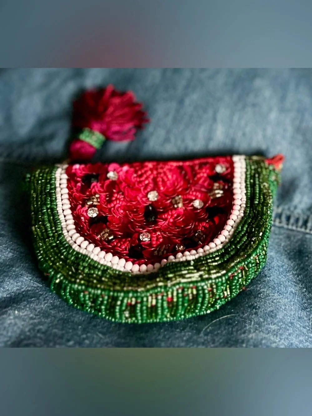 RARE ANTHROPOLOGIE NWT Watermelon Coin Purse